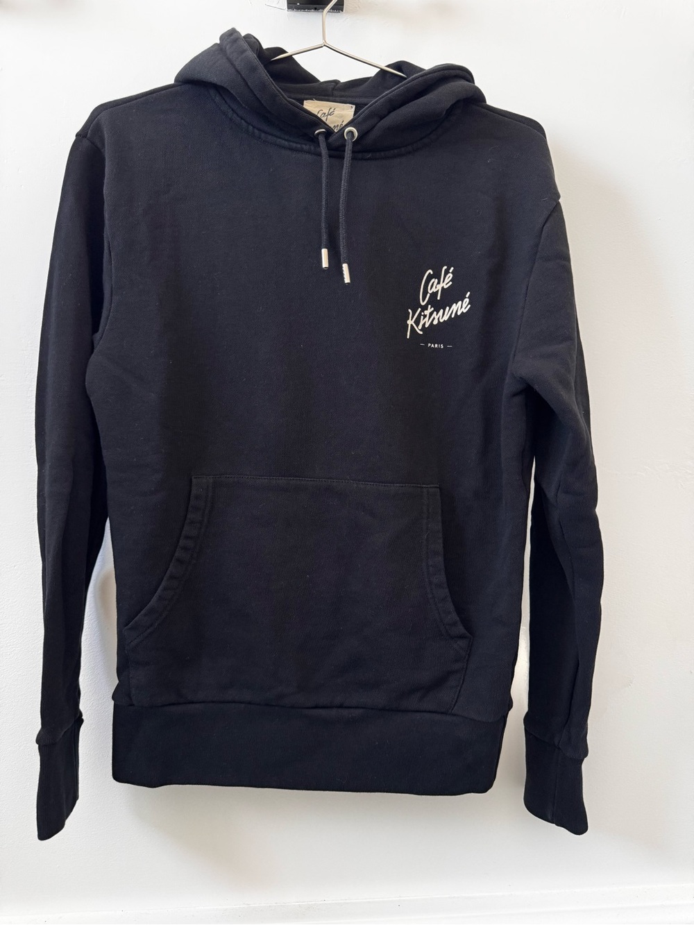 Cafe Kitsune Paris Women's Black Logo Pullover Hoodie